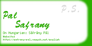pal safrany business card
